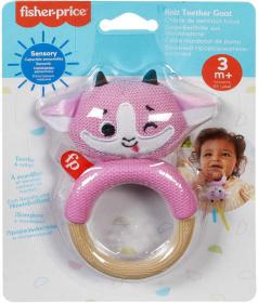 Fisher Price Baby kousátko kroužek bavlněné zvířátko 3 druhy pro miminko