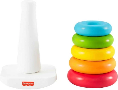 Fisher Price Baby kroužky navlékací stohovací na tyči ECO pro miminko