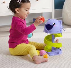 Fisher Price Baby kuličková dráha kočička věž + 5 kuliček pro miminko