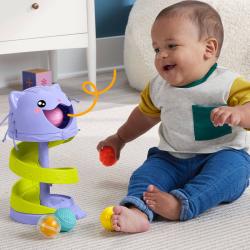 Fisher Price Baby kuličková dráha kočička věž + 5 kuliček pro miminko