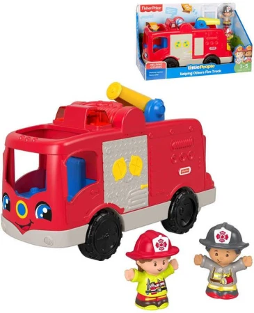 Fisher Price Baby Little People Hasičský vůz auto na baterie Světlo Zvuk Fisher Price Baby Little People Hasičský vůz auto na baterie Světlo Zvuk