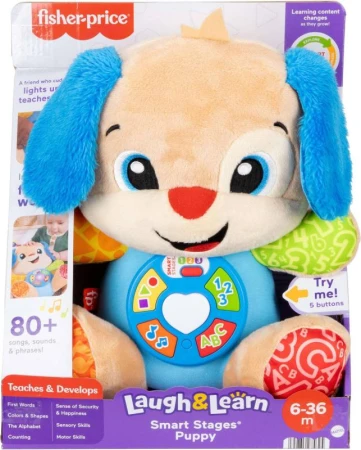 Fisher Price Baby mluvicí pejsek interaktivní na baterie Světlo Zvuk