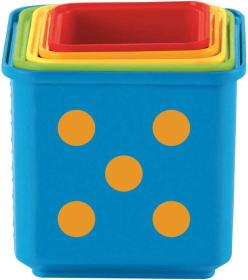 Fisher Price Baby věž plastová se zvířátky a čísly kostky pro miminko