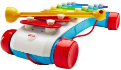Fisher Price Baby xylofon tahací zábavný na kolečkách 8 kláves plast