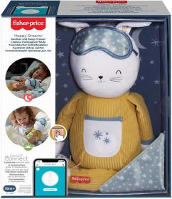 Fisher Price Baby zajíček textilní usínáček na spinkání na baterie Světlo Zvuk