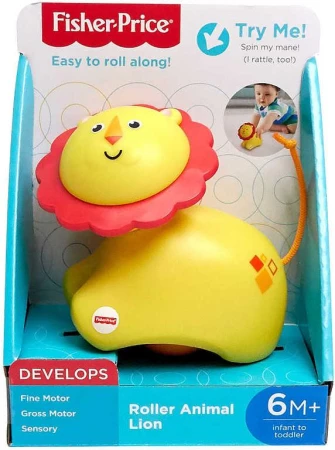 Fisher Price Baby zvířátko pojízdné chrastící pro miminko 3 druhy plast