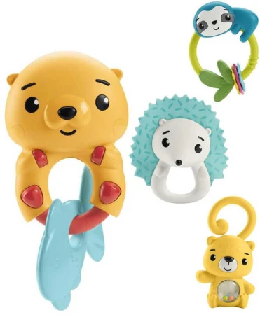 Fisher Price Chrastítko baby zvířátko pro miminko 4 druhy plast Fisher Price Chrastítko baby zvířátko pro miminko 4 druhy plast