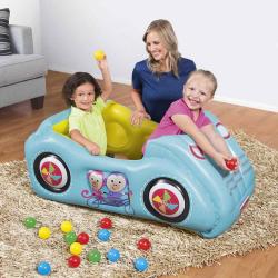 FISHER PRICE Dětské nafukovací autíčko Fisher-Price s míčky 119x79x51 cm