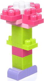 Fisher Price MEGA BLOKS Stavebnice 60 dílků v plastové tašce pro holky