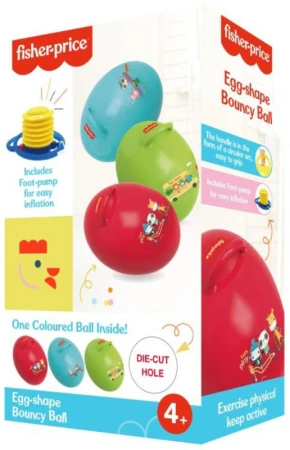 Fisher Price Míč skákací nafukovací Vejce hopsadlo s úchytem s pumpičkou