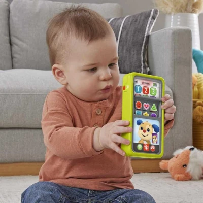 Fisher Price Pejskův baby chytrý telefon naučný na baterie Světlo Zvuk