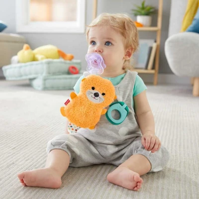 Fisher Price PLYŠ Baby klip na dudlík pro miminko 2 druhy (plyšová hračka)