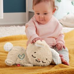 Fisher Price PLYŠ Baby králíček usínáček pro miminko na baterie Světlo Zvuk