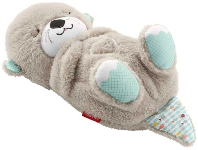 Fisher Price PLYŠ Baby usínáček podřimující vydra na baterie Světlo Zvuk pro miminko