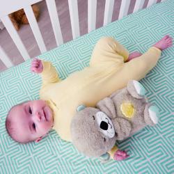 Fisher Price PLYŠ Baby usínáček podřimující vydra na baterie Světlo Zvuk pro miminko