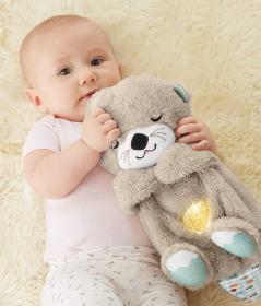Fisher Price PLYŠ Baby usínáček podřimující vydra na baterie Světlo Zvuk pro miminko