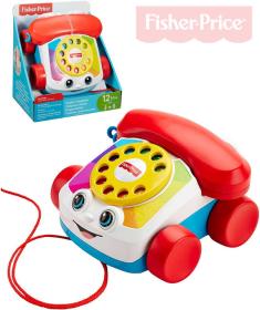 Fisher Price Telefon baby klasický tahací s obličejem pohyblivé oči pro miminko