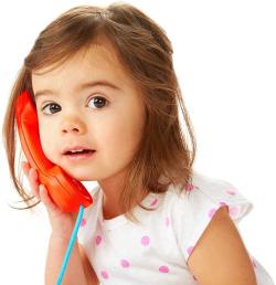 Fisher Price Telefon baby klasický tahací s obličejem pohyblivé oči pro miminko