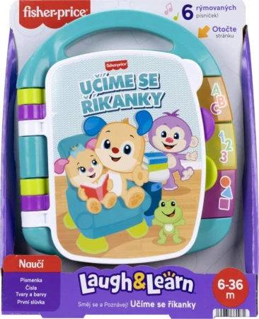 Fisher Price Učíme se říkanky knížka na baterie pro miminko CZ Zvuk