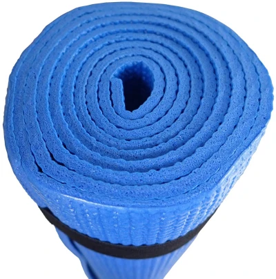 Fitness podložka Yoga 173x61cm na aerobic 4mm modrá na cvičení