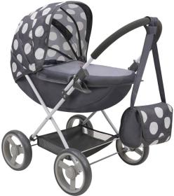 FIVE O NINE CREW Kočárek veverka šedý s taškou pro panenku miminko
