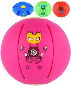 Flat Ball Hoď disk, chyť míč! disk 8cm měnící se v míč s obrázkem 4 barvy 2v1