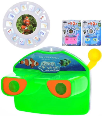 Foťák s promítáním zvířátka mořský svět set se 2 stereo kotoučky plast 3 barvy Foťák s promítáním zvířátka mořský svět set se 2 stereo kotoučky plast 3 barvy