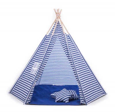 G21 Zig Zag modro-bílý dětský stan teepee