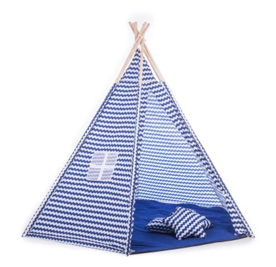 G21 Zig Zag modro-bílý dětský stan teepee