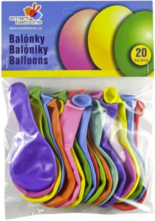 Gemar Balónky nafukovací 21cm Pastelové barevné set 20ks v sáčku