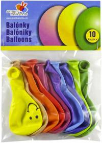Gemar Balónky nafukovací 26cm Pastelové barevné potisk SMILE set 10ks