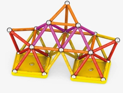 Geomag Classic oranžová 93 dílků Eko magnetická (stavebnice)