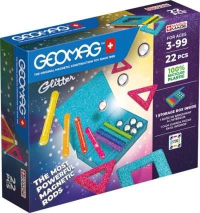 Geomag Glitter 22 dílků třpytivá Eko magnetická (stavebnice) Geomag Glitter 22 dílků třpytivá Eko magnetická (stavebnice)