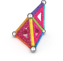 GEOMAG Glitter 22 dílků třpytivá Eko magnetická (stavebnice)