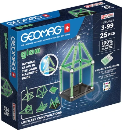 Geomag Glow 25 dílků ve tmě svítící Eko magnetická (stavebnice) Geomag Glow 25 dílků ve tmě svítící Eko magnetická (stavebnice)