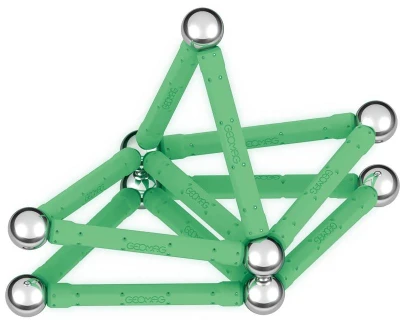 Geomag Glow 25 dílků ve tmě svítící Eko magnetická (stavebnice)