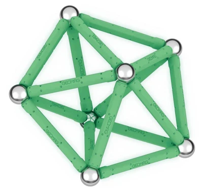 Geomag Glow 42 dílků ve tmě svítící Eko magnetická (stavebnice)