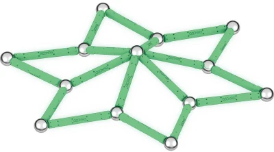 Geomag Glow 42 dílků ve tmě svítící Eko magnetická (stavebnice)
