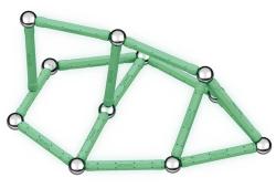 GEOMAG Glow 60 dílků ve tmě svítící Eko magnetická (stavebnice)
