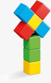 GEOMAG Magicube Green Line Eco kostky barevné 8ks (stavebnice)