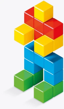 Geomag Magicube Green line Eko baby kostky barevné magnetické set 24ks