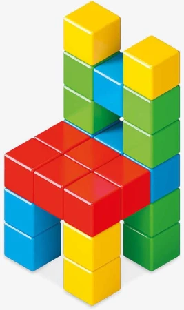 Geomag Magicube Green line Eko baby kostky barevné magnetické set 24ks