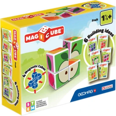 Geomag Magicube Ovoce baby obrázkové kostky magnetické 4ks Geomag Magicube Ovoce baby obrázkové kostky magnetické 4ks