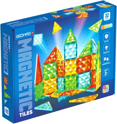 Geomag Magnetic Tiles Gems 32 dílků magnetická (stavebnice) Geomag Magnetic Tiles Gems 32 dílků magnetická (stavebnice)
