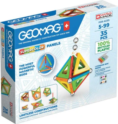 Geomag Supercolor Panels 35 dílků Eko magnetická (stavebnice) Geomag Supercolor Panels 35 dílků Eko magnetická (stavebnice)