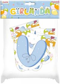 Girlanda Všechno nejlepší party dekorace závěsná 215cm chlapecká papír