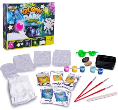 Glow in the dark sada pokusů svítí ve tmě fosforeskuje v krabici Glow in the dark sada pokusů svítí ve tmě fosforeskuje v krabici