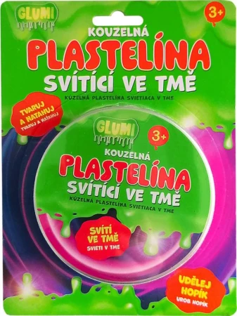GLUMI Kouzelná plastelína modelína svítící ve tmě GLUMI Kouzelná plastelína modelína svítící ve tmě