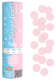 GODAN Konfety vysřelovací růžové kolečka kluk nebo holka? konfetový kanon