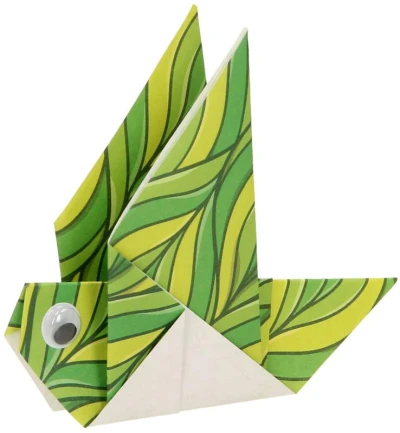 GRAFIX Origami kreativní skládačka set 12 zvířátek s očima + 3D pozadí 2 druhy